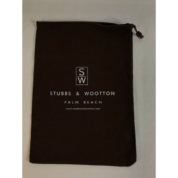 Stubbs Wootton Dust Bag Storage Pouch Brown White 9" x 13" - Picture 1 of 6
